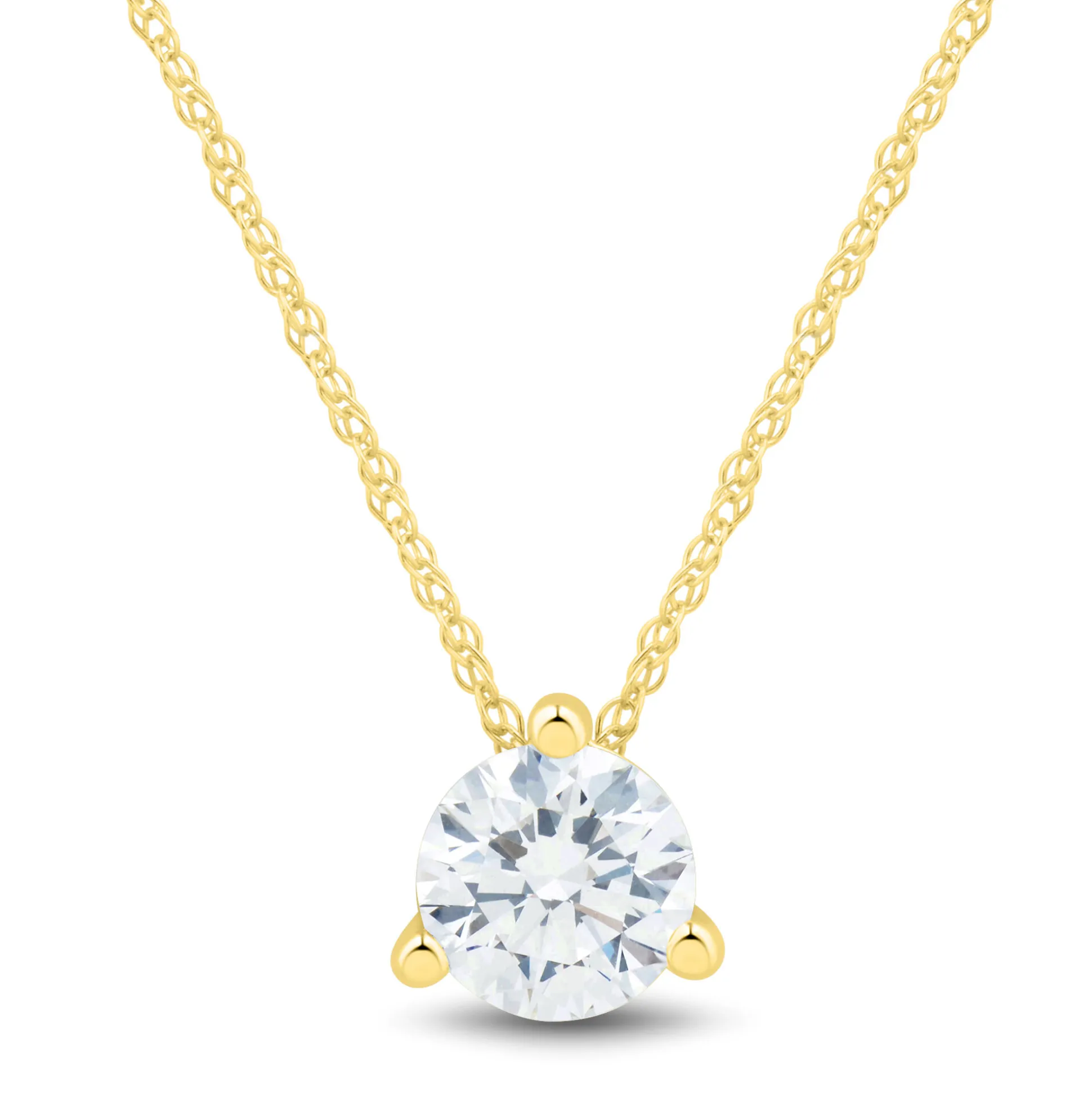 Lab Grown Diamond Solitaire Pendant In 14K Gold (1/2 Ct. Tw.)
