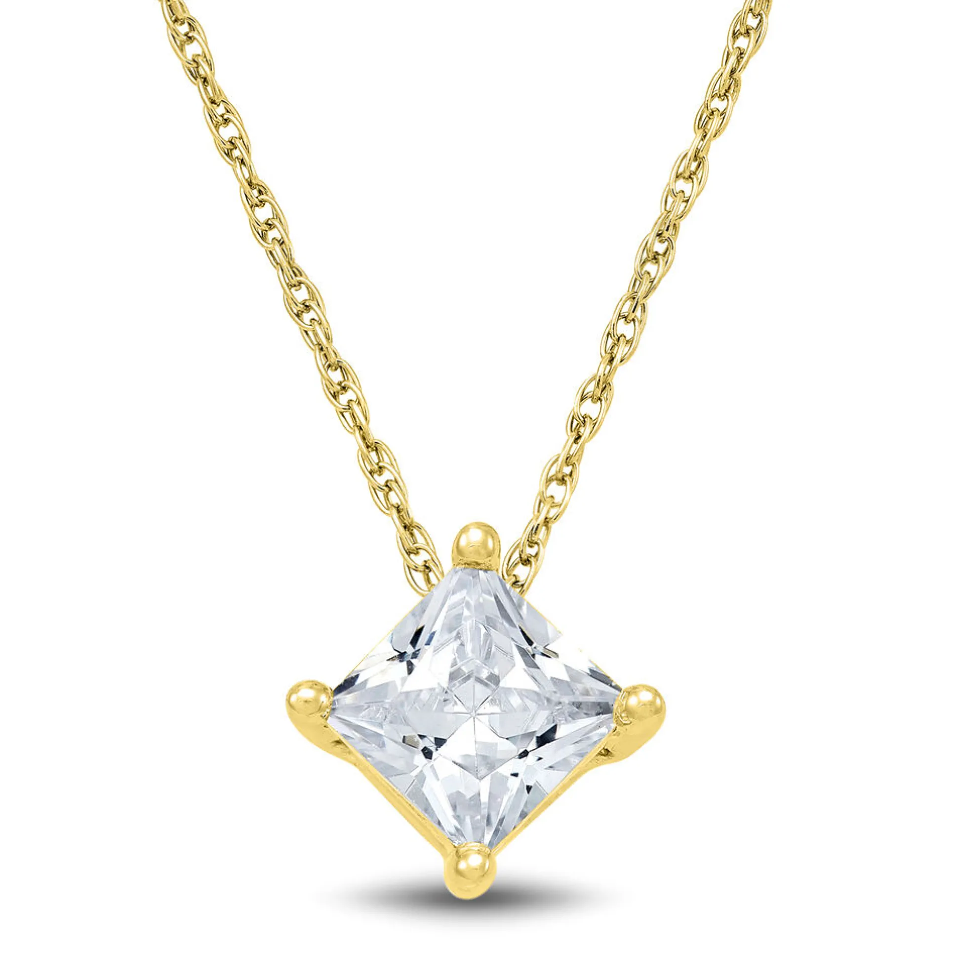 Lab Grown Diamond Solitaire Pendant In 14K Yellow Gold (1 Ct.)