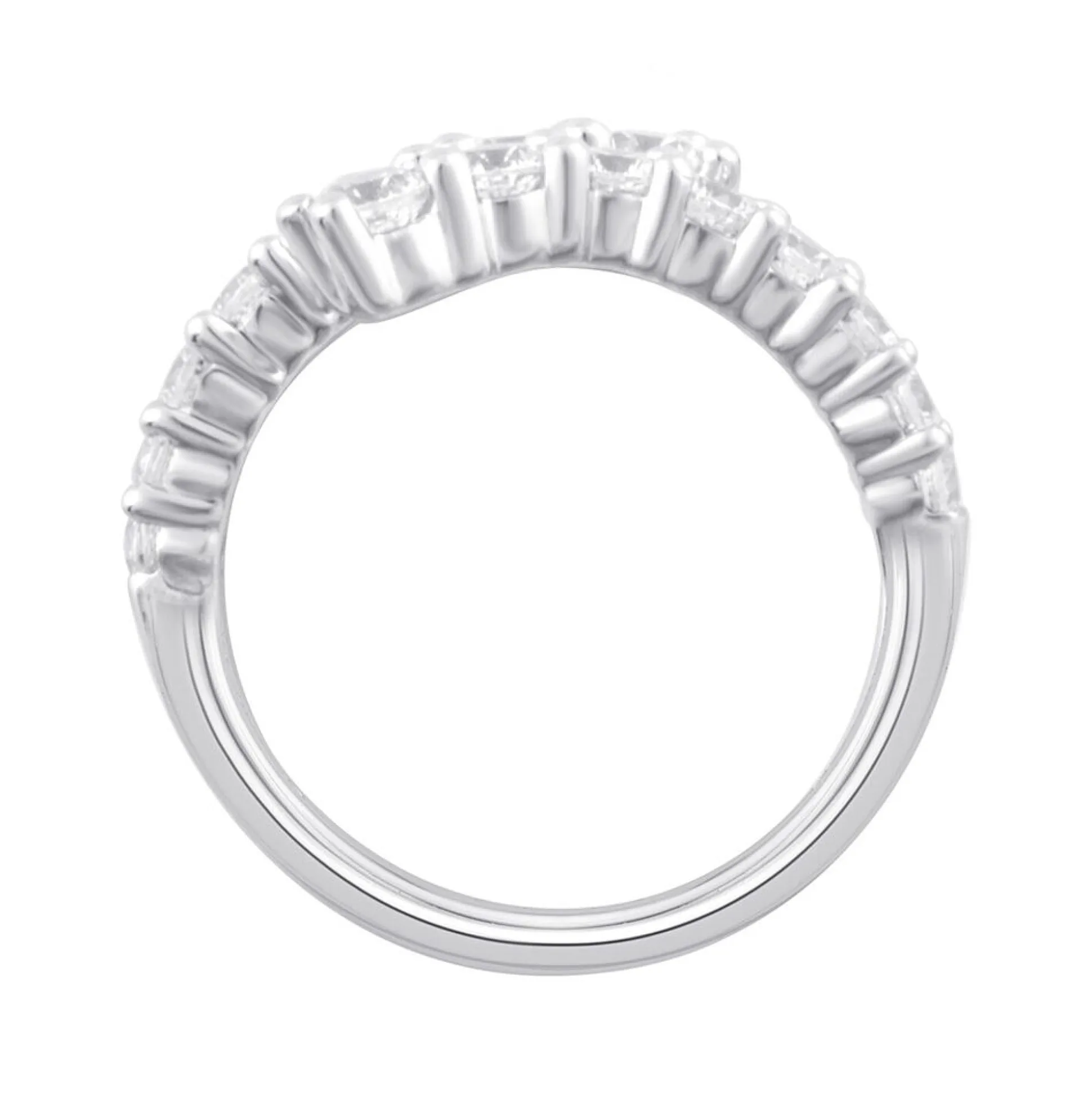 Lab Grown Diamond Wrap Ring In 14K White Gold (1 Ct. Tw.)