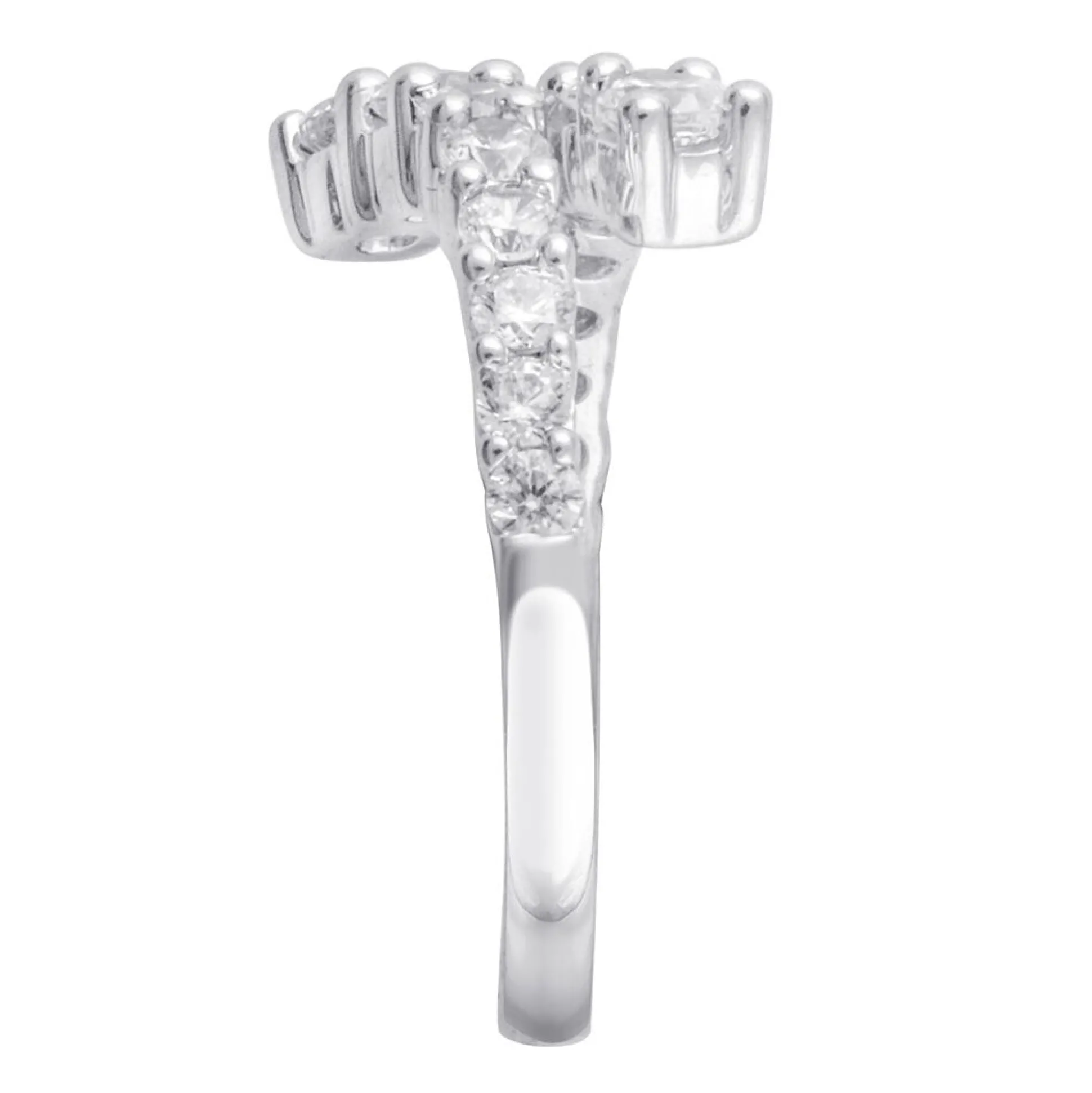 Lab Grown Diamond Wrap Ring In 14K White Gold (1 Ct. Tw.)