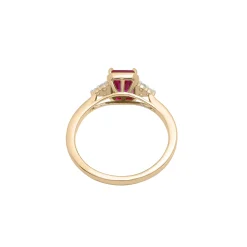 Lab-Created Ruby And Lab- Created White Sapphire Ring In Vermeil