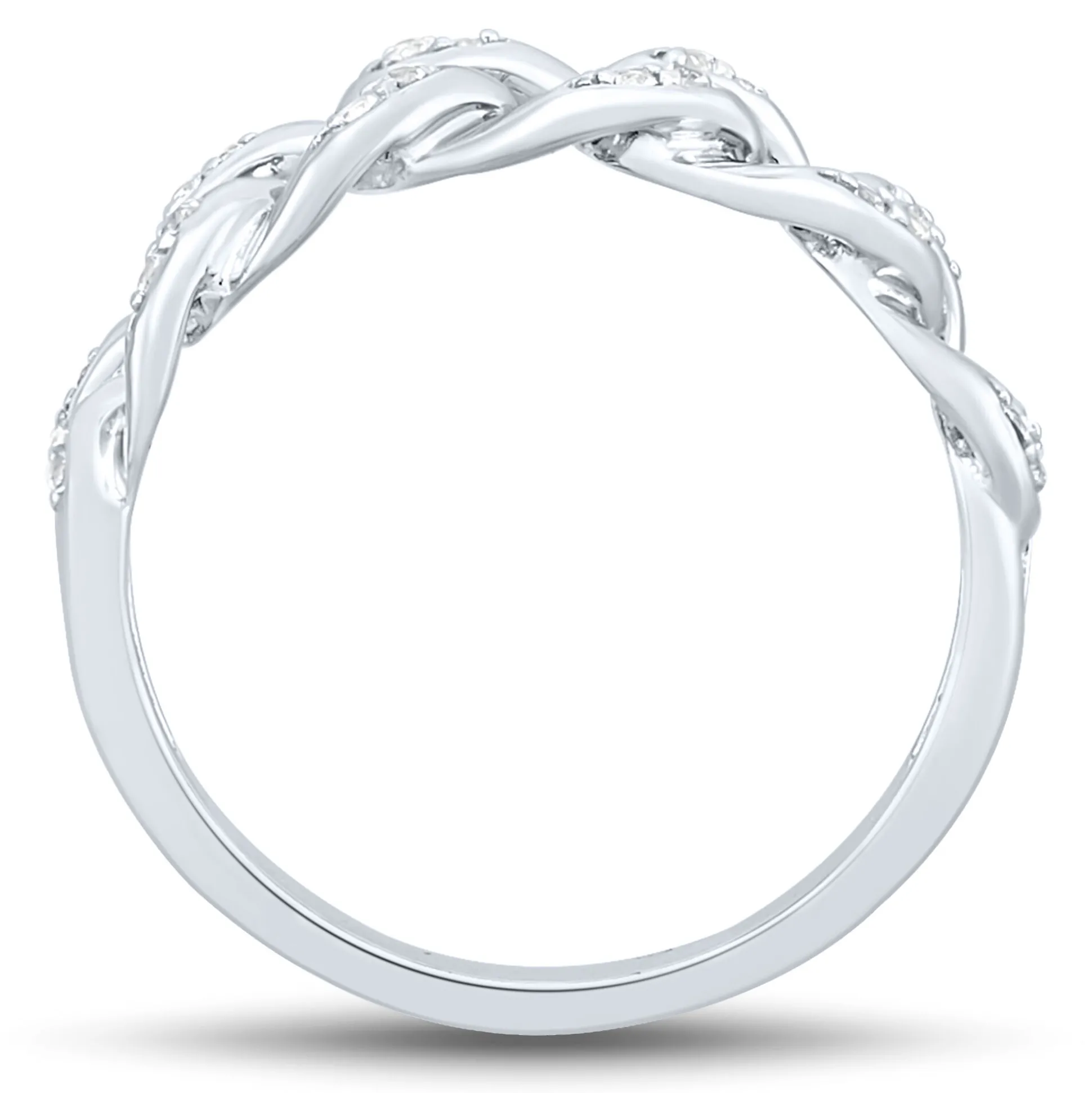 Lab-Created White Sapphire Ring In Sterling Silver