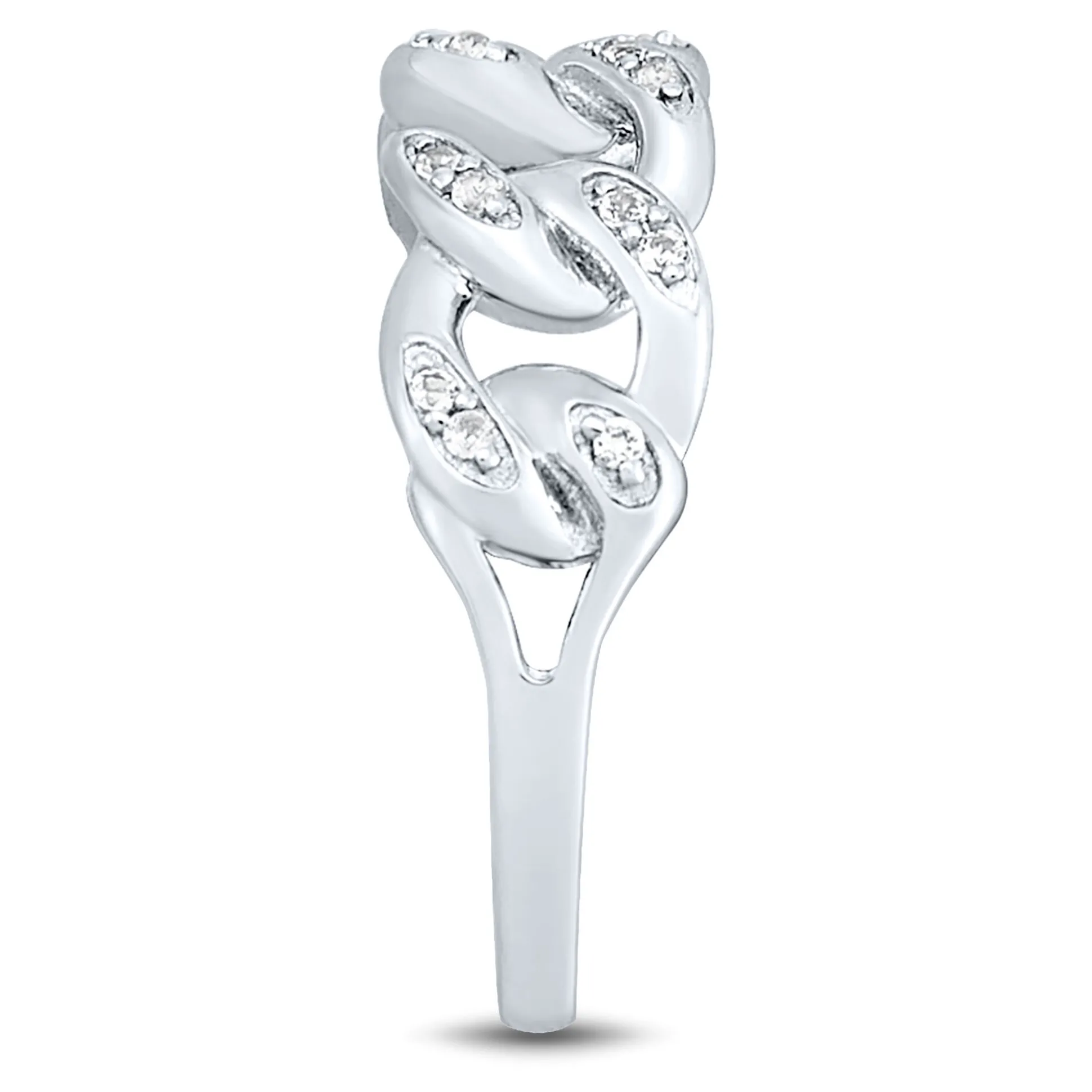 Lab-Created White Sapphire Ring In Sterling Silver