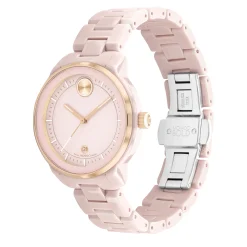 Ladies' Bold Verso Ceramic Watch In Rose-Gold Tone And Blush, 39Mm