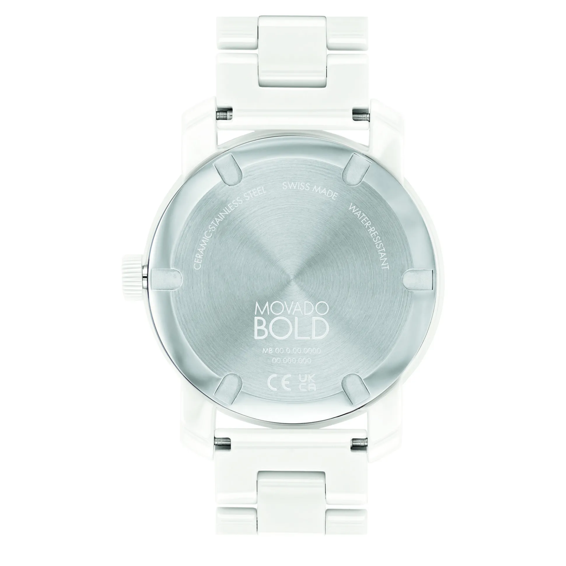 Ladies' Bold Watch In White Ceramic And Stainless Steel, 36Mm