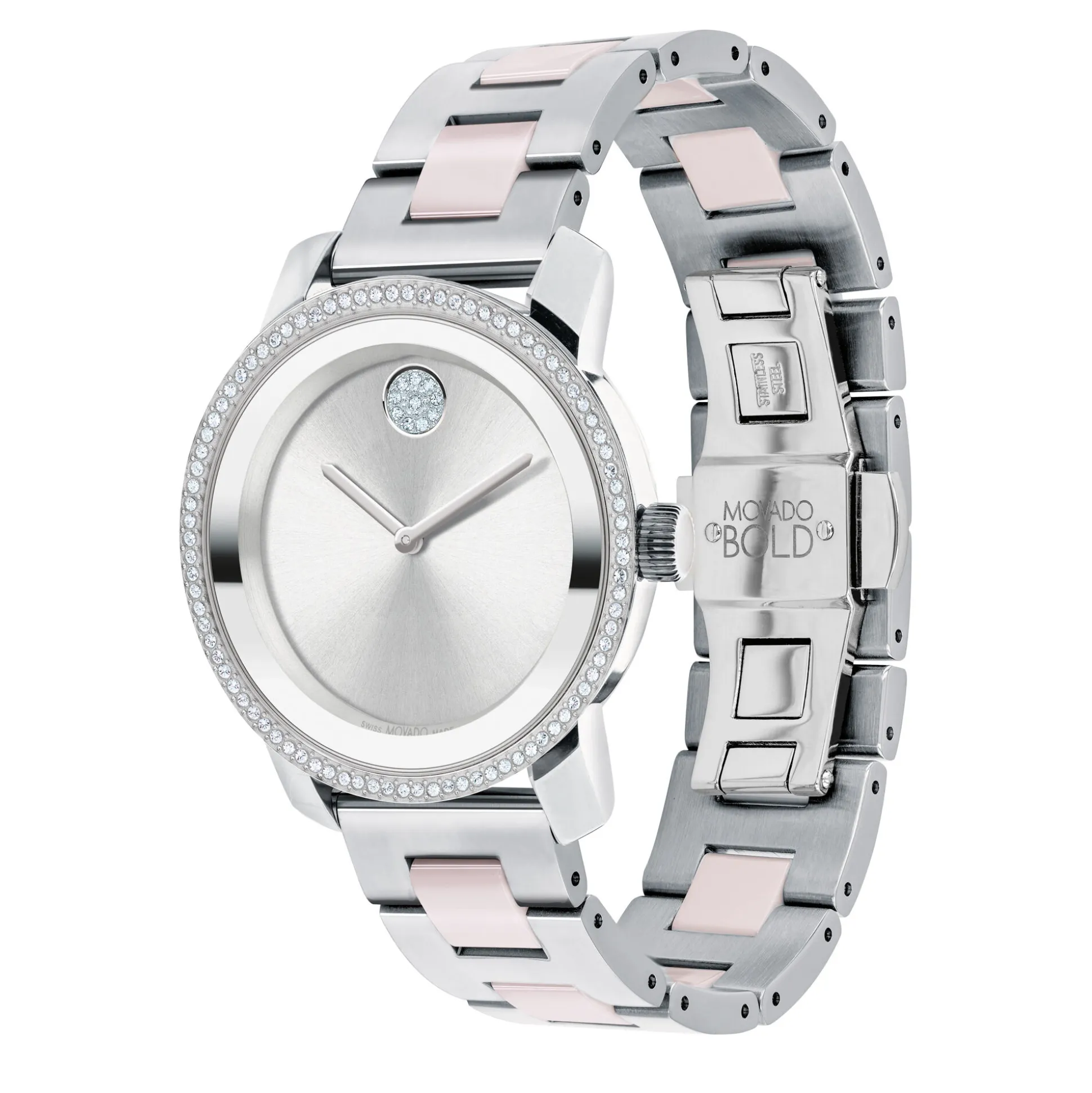 Ladies' Ceramic Watch In Stainless Steel And Ceramic