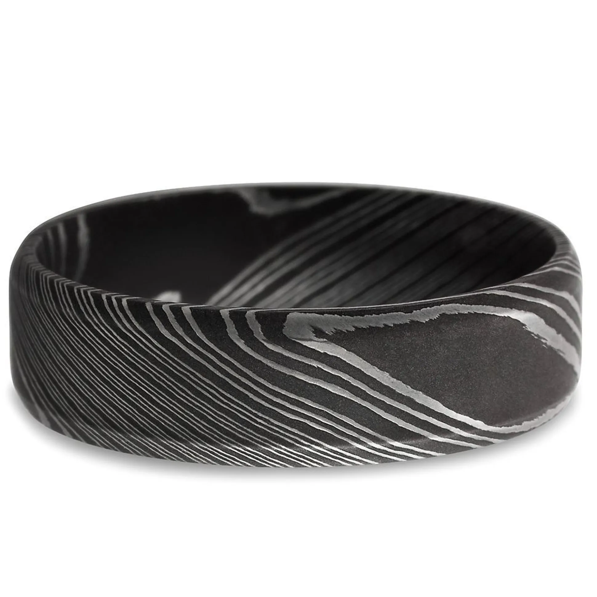 Men's Band In Damascus Steel, 7Mm