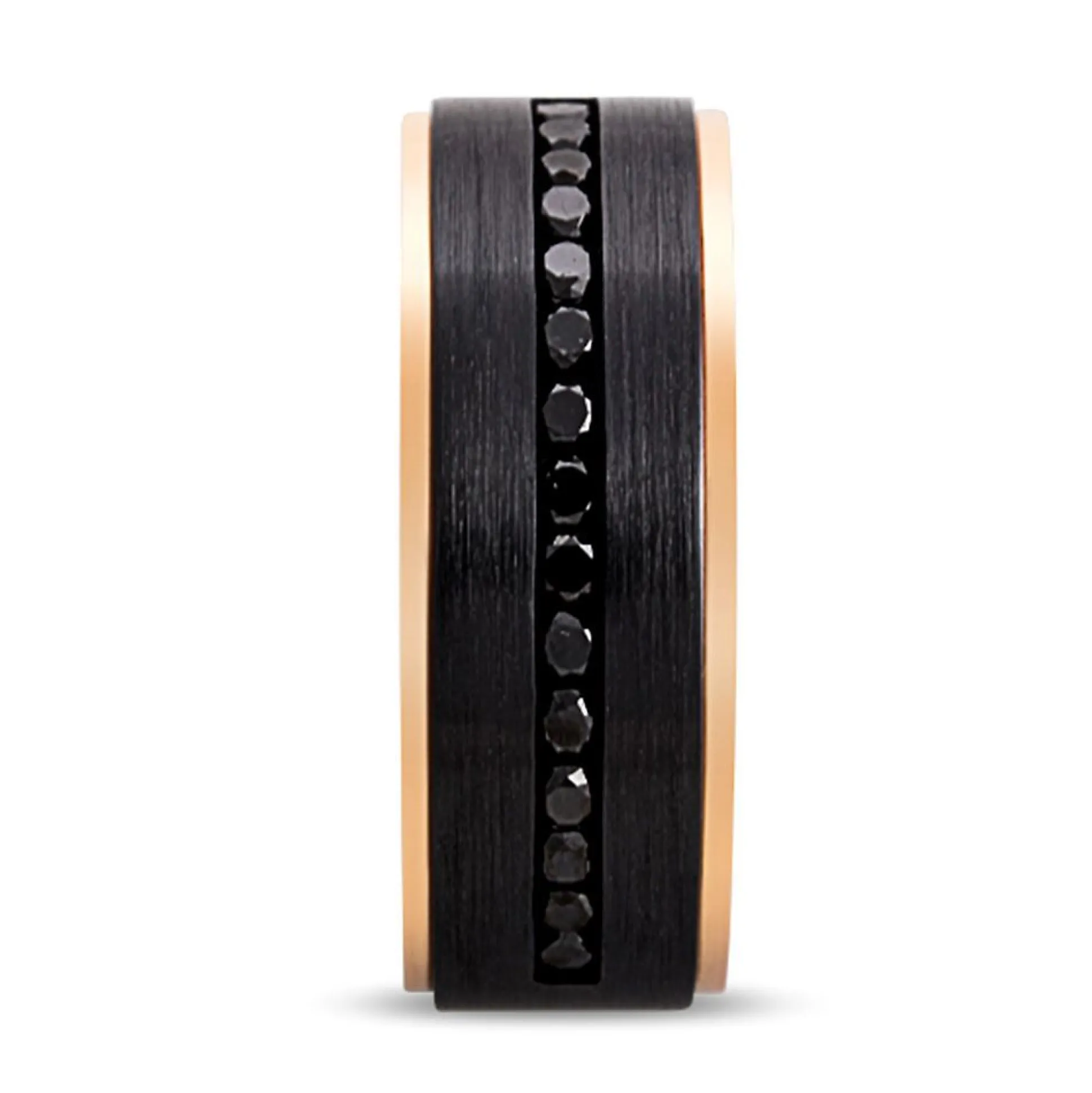 Men's Black Diamond Wedding Band In Black Zirconium, 8Mm (5/8 Ct.Tw.)