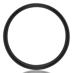 Men's Lab Grown Diamond Wedding Band In Black Titanium, 6.5Mm
