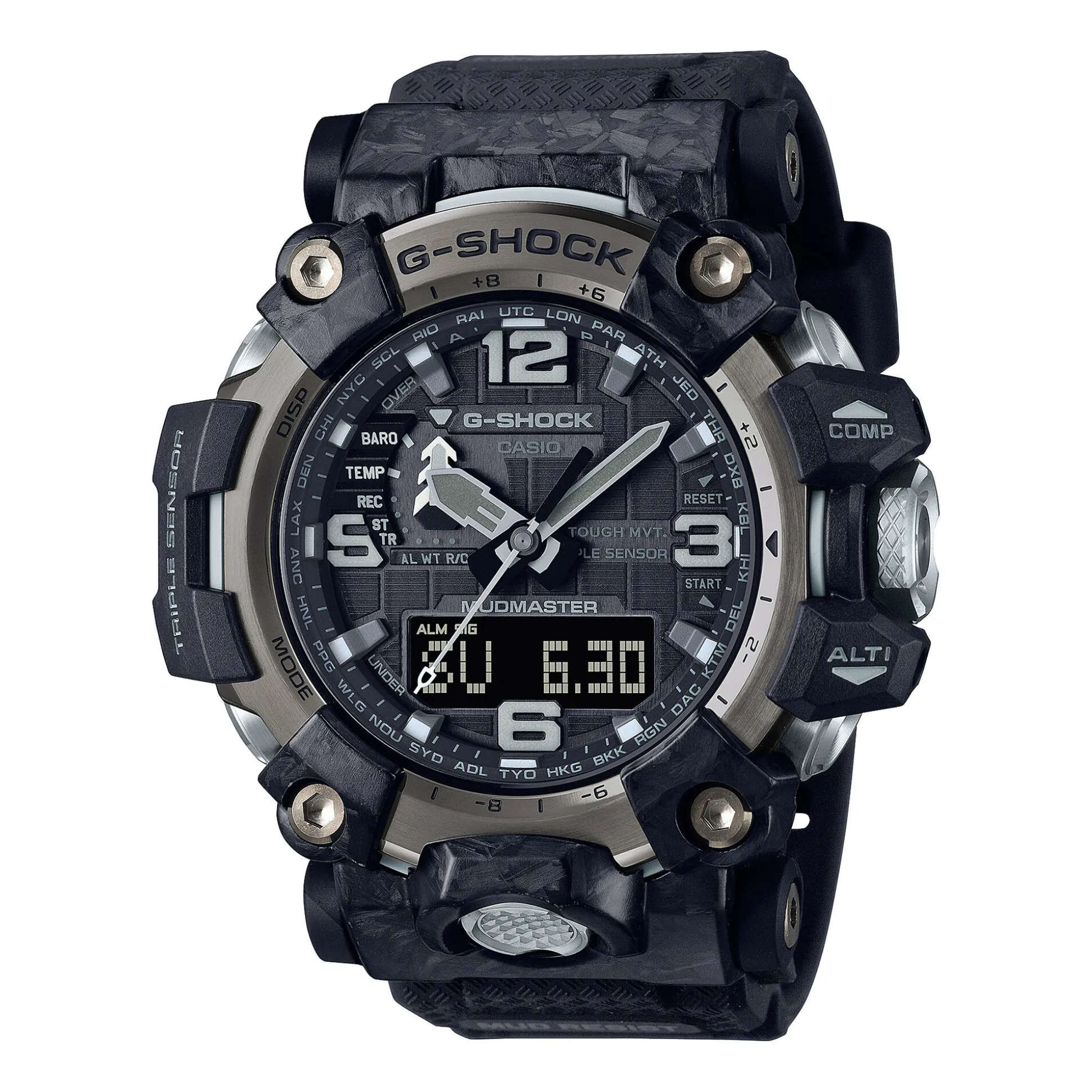 Men's Master Of G-Land Mudmaster Watch In Black Resin