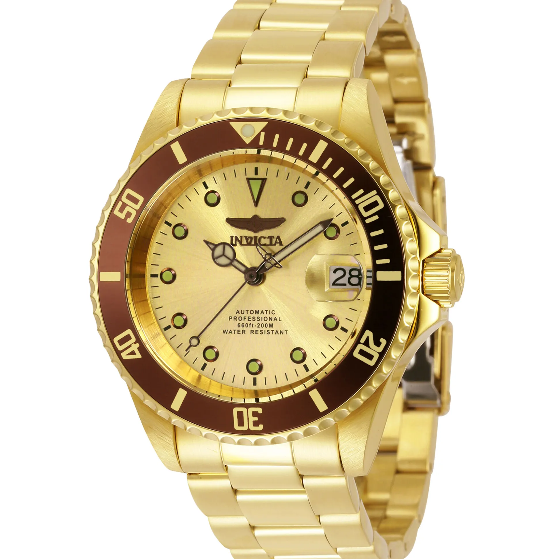 Men's Pro Diver Watch In Yellow Gold-Tone Stainless Steel