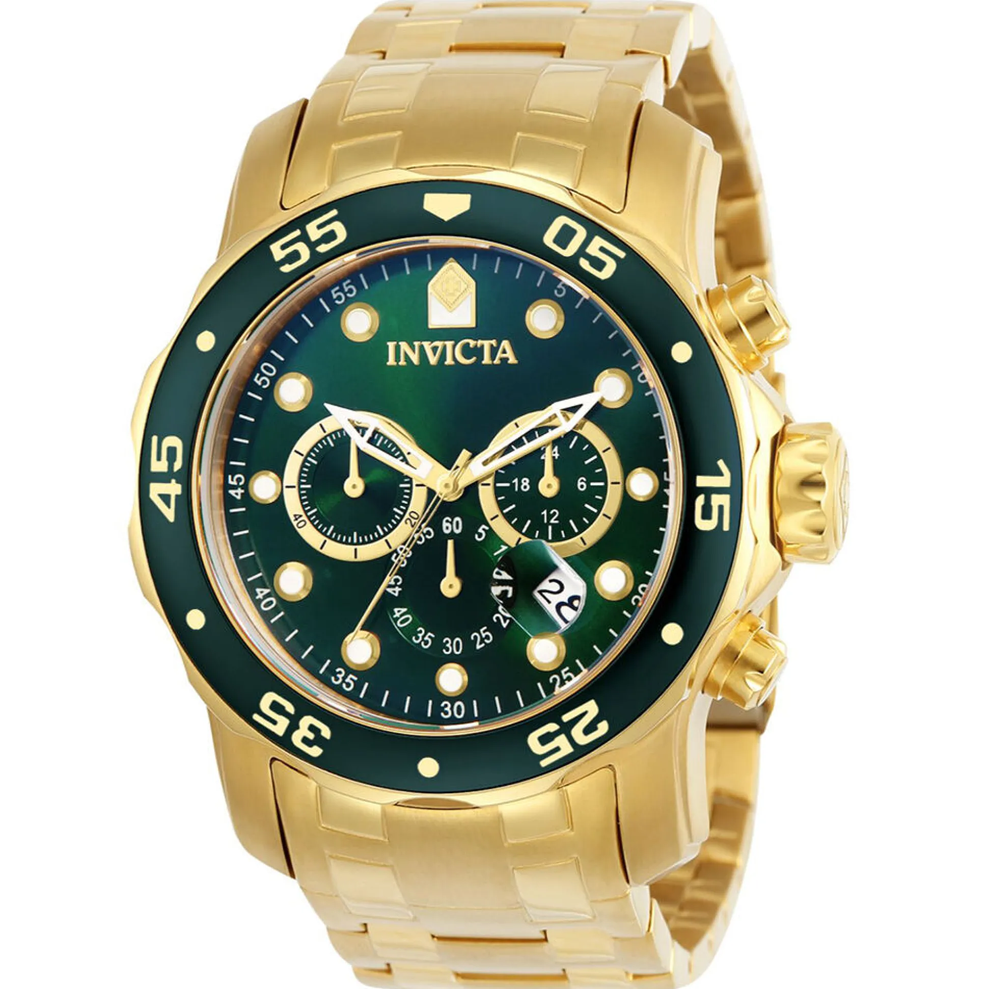 Men's Scuba Pro Diver Watch In Gold-Tone Stainless Steel