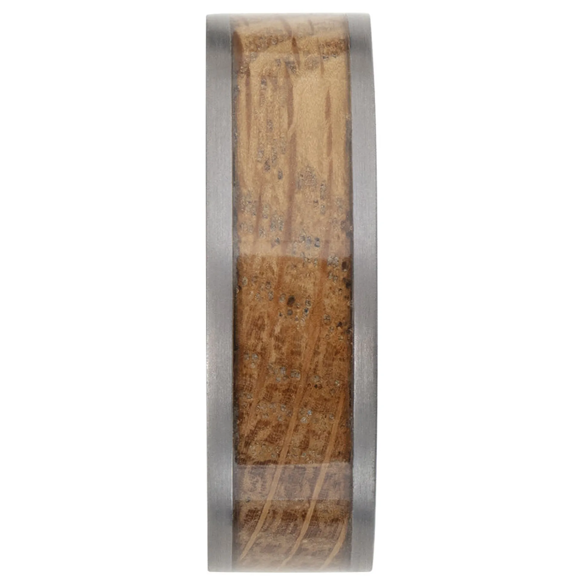 Men's Wood Inlay Wedding Band In Tantalum, 7Mm