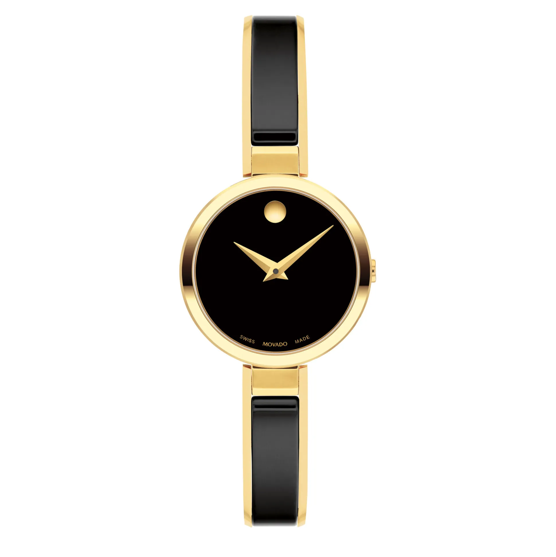 Moda Ladies' Watch In Gold-Tone And Black Ceramic, 24Mm