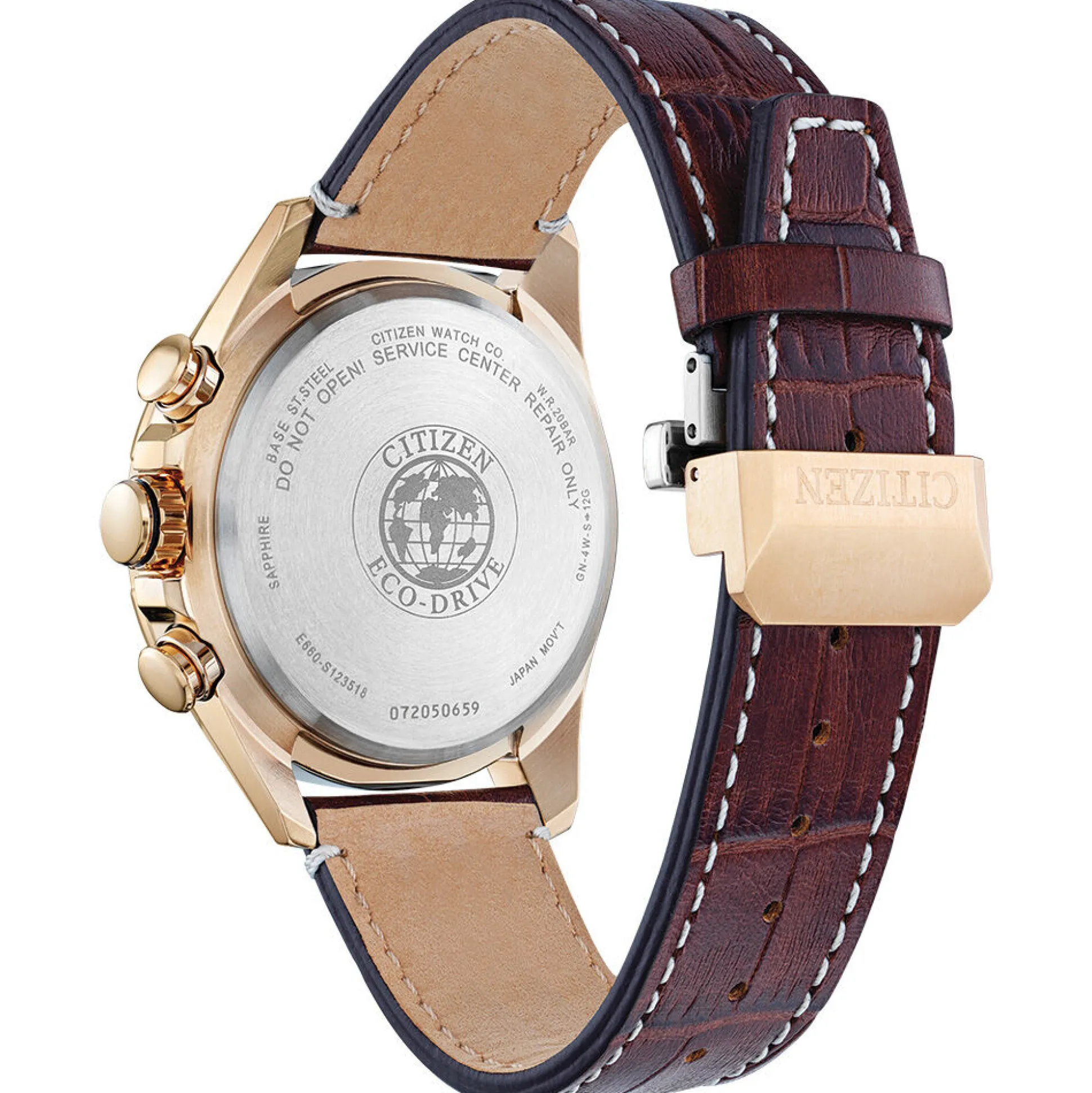 Pcat Men's Watch In Leather & Yellow Gold-Tone Ion-Plated Stainless Steel, 43Mm