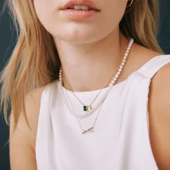 Pearl Necklace With Vermeil Closure