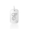 Personalized Tag With Diamond Accent In Sterling Silver