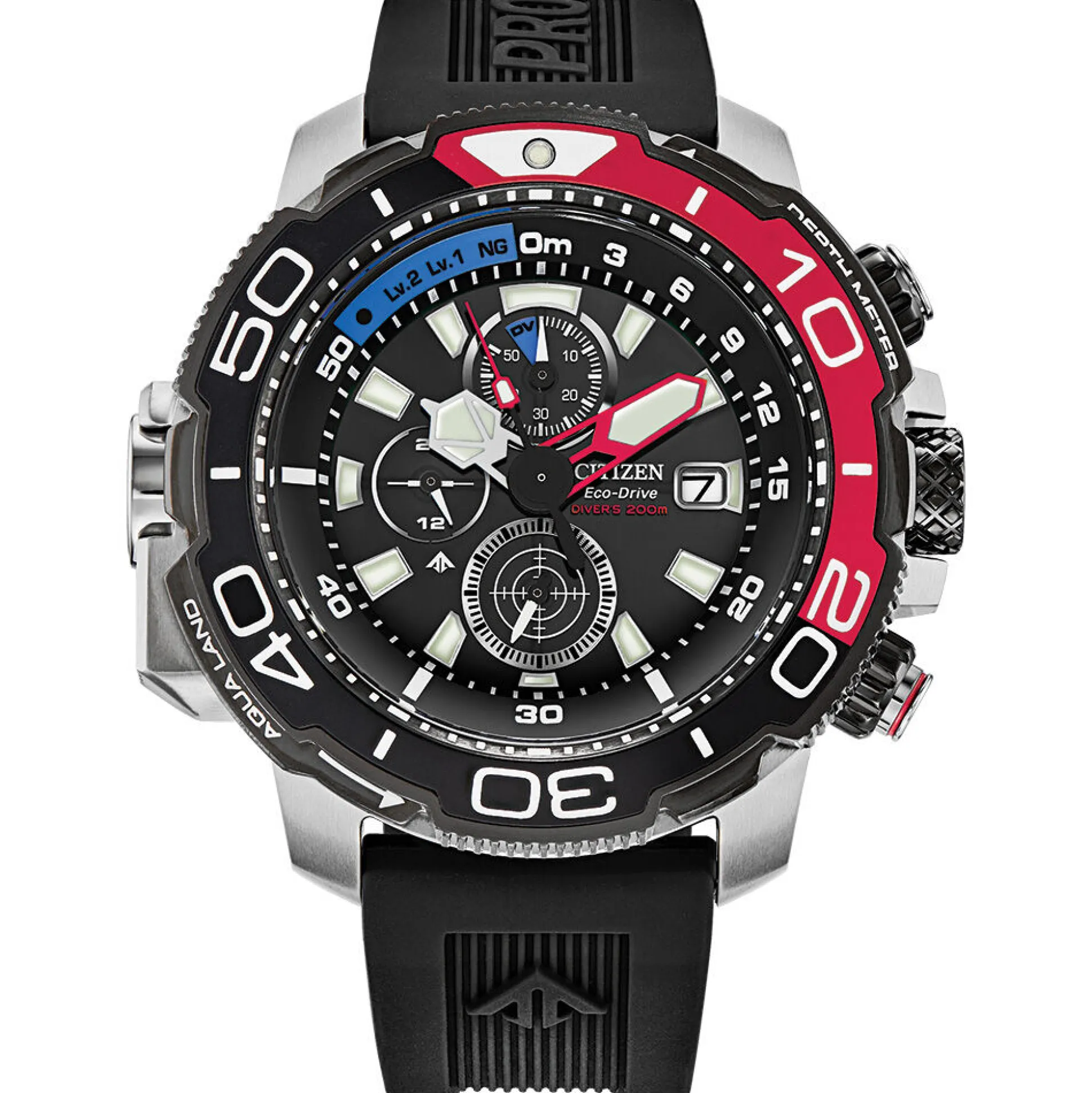 Promaster Aqualand Men's Watch With Black Polyurethane Band
