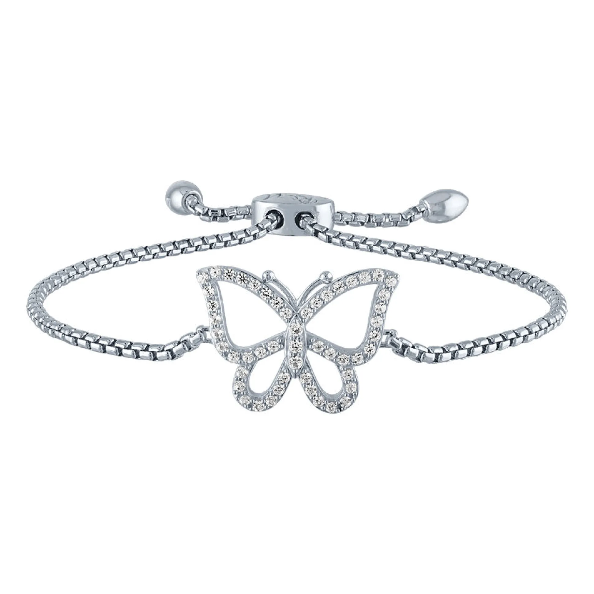 Rhythm & Muse™ Lab Created White Sapphire Key Bolo Bracelets In Sterling Silver