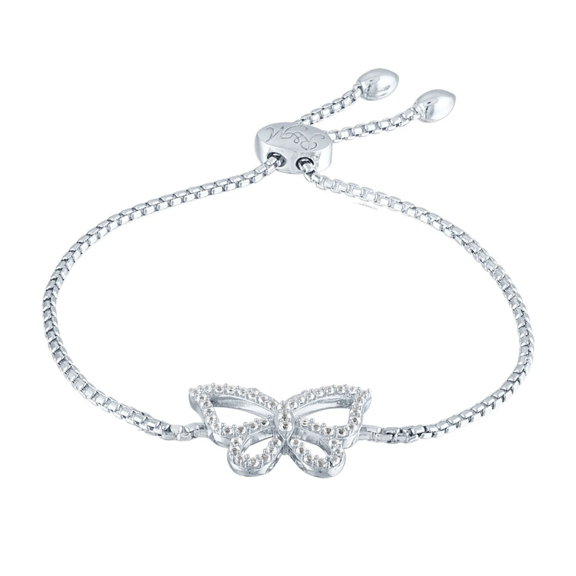 Rhythm & Muse™ Lab Created White Sapphire Key Bolo Bracelets In Sterling Silver