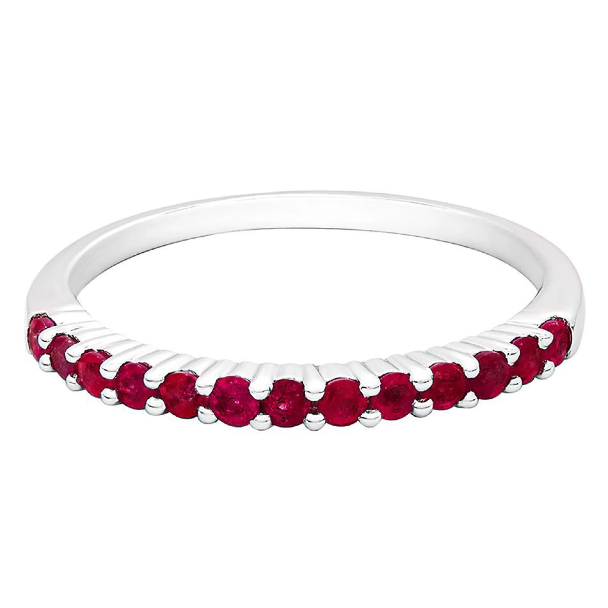 Ruby Stack Ring In Sterling Silver