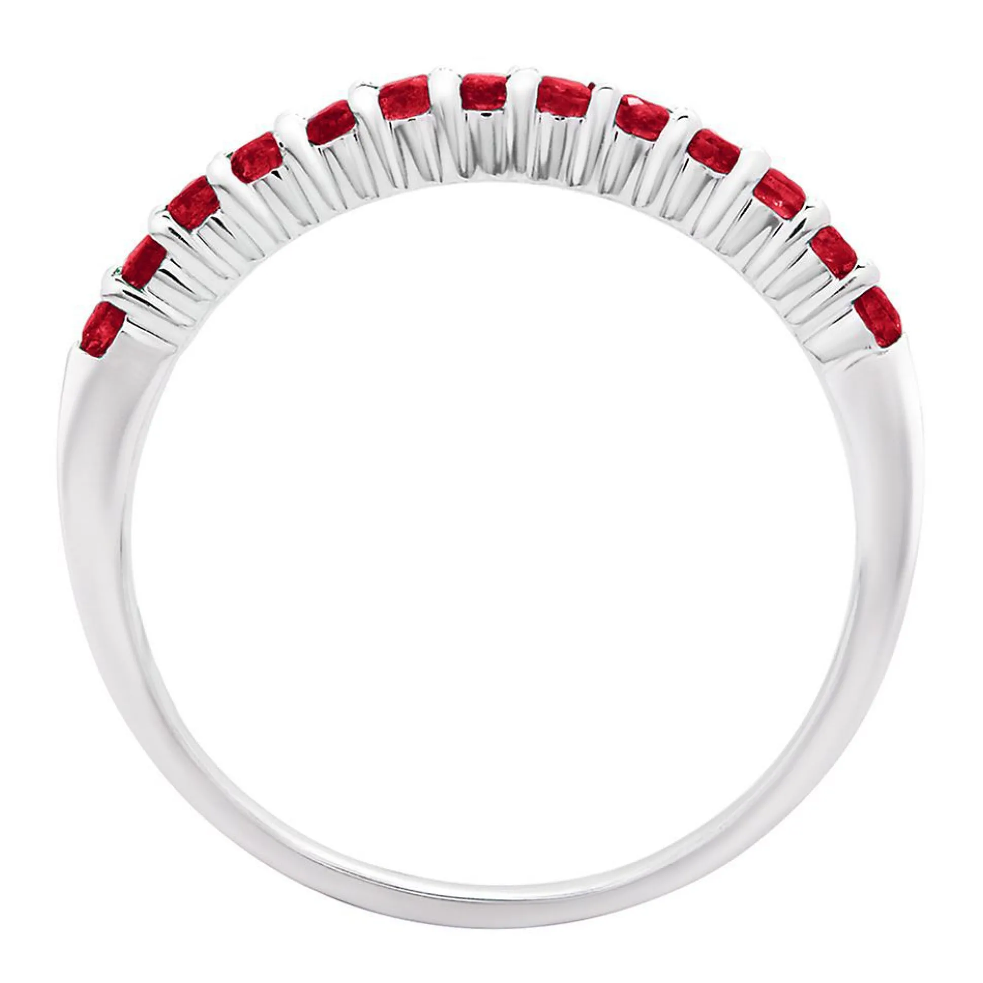 Ruby Stack Ring In Sterling Silver