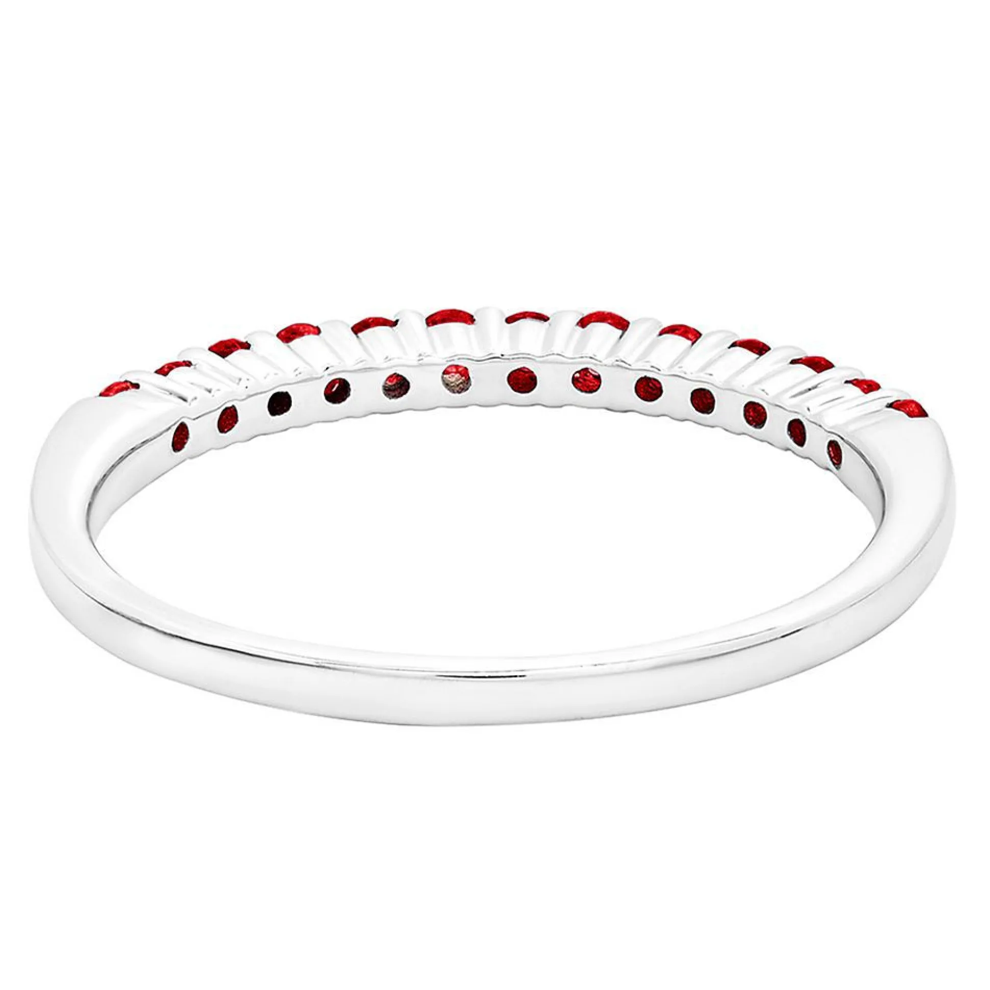 Ruby Stack Ring In Sterling Silver