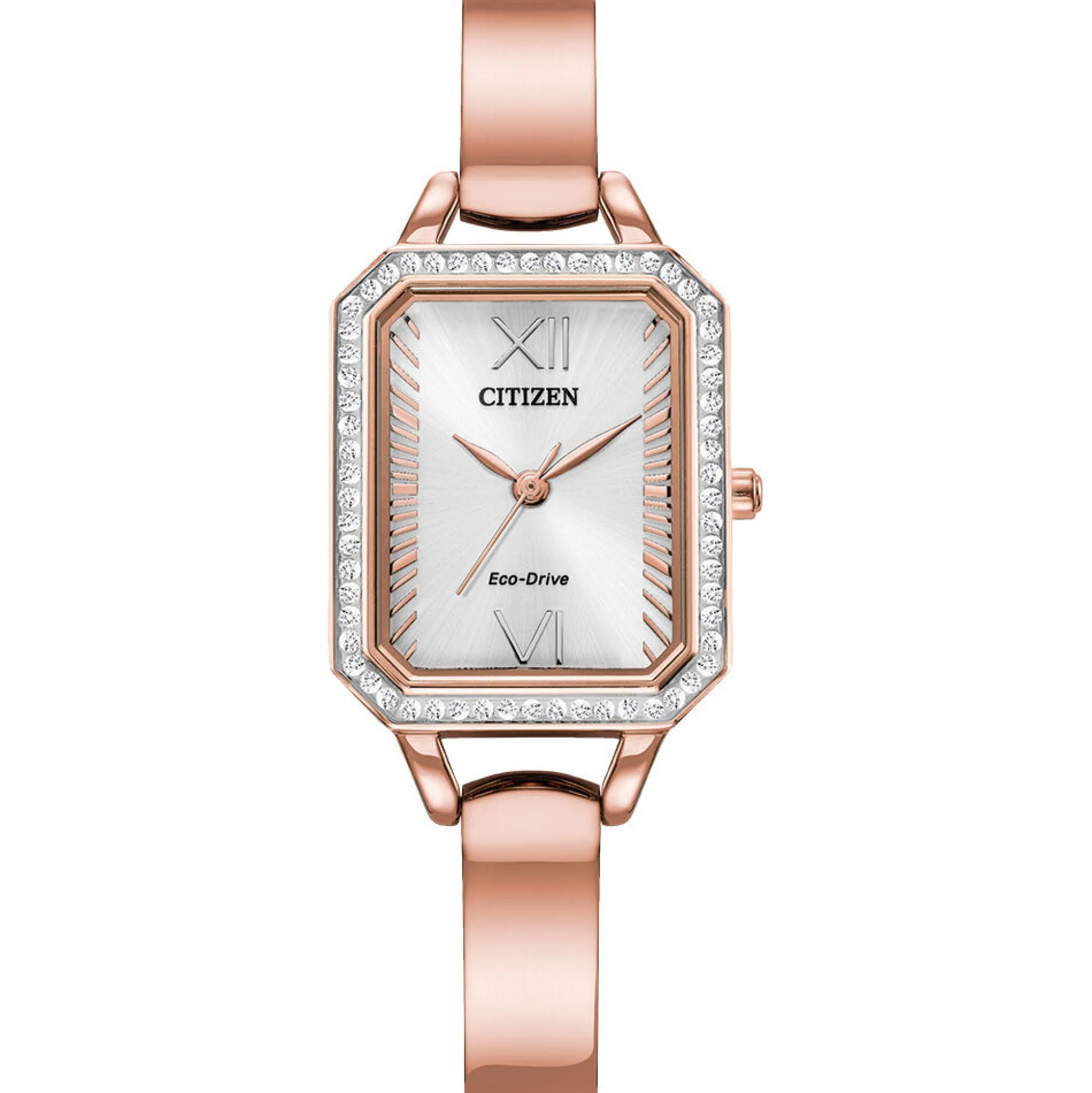 Silhouette Crystal Women's Watch In Rose Gold-Tone Ion-Plated Stainless Steel