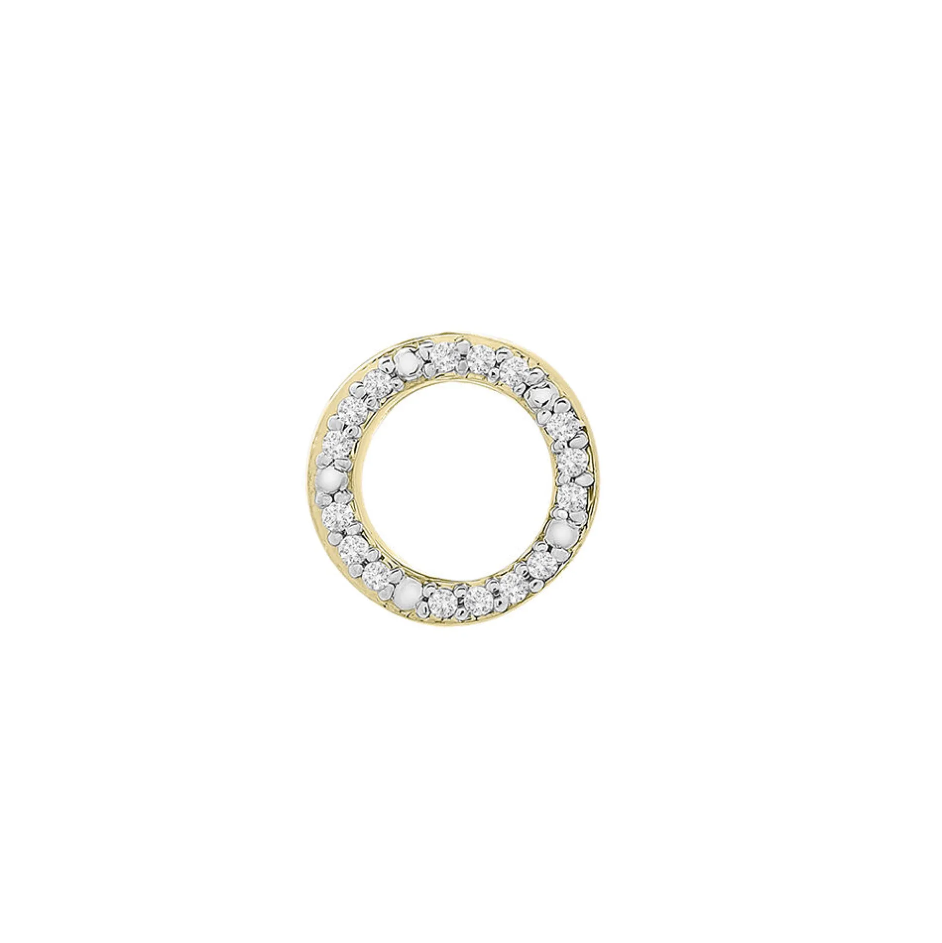 Single Diamond Stud Earring With Open Circle