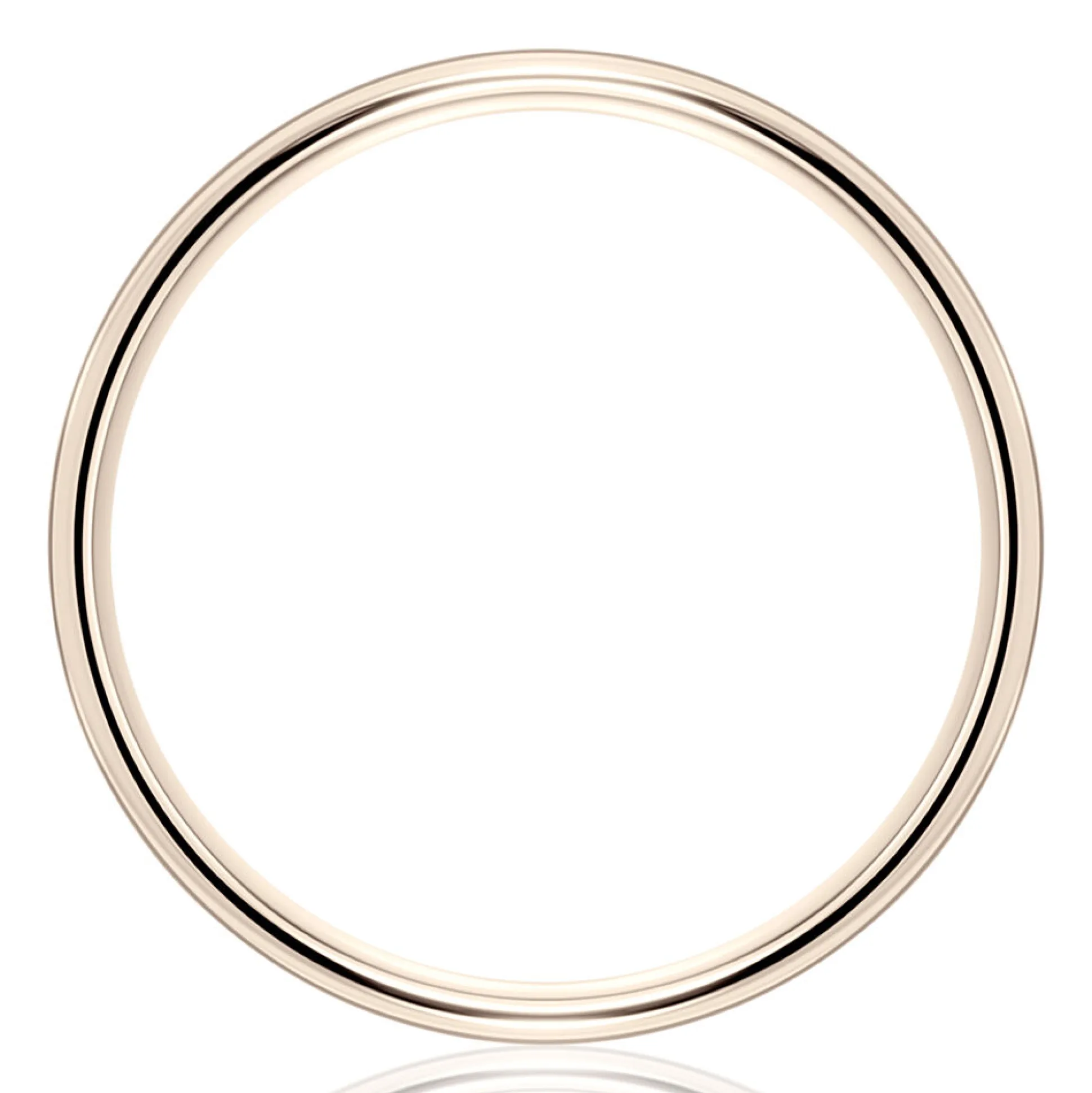 Wedding Band In 14K Rose Gold, 1Mm