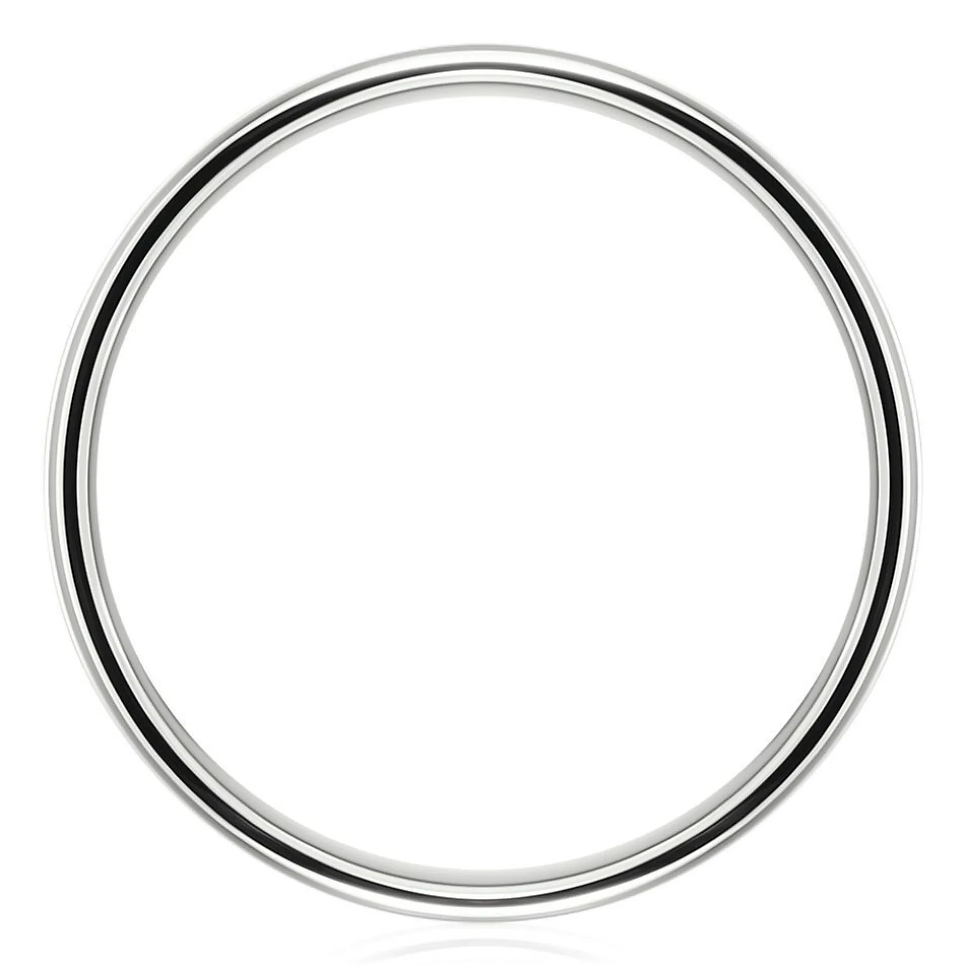 Wedding Band In 10K White Gold, 8Mm