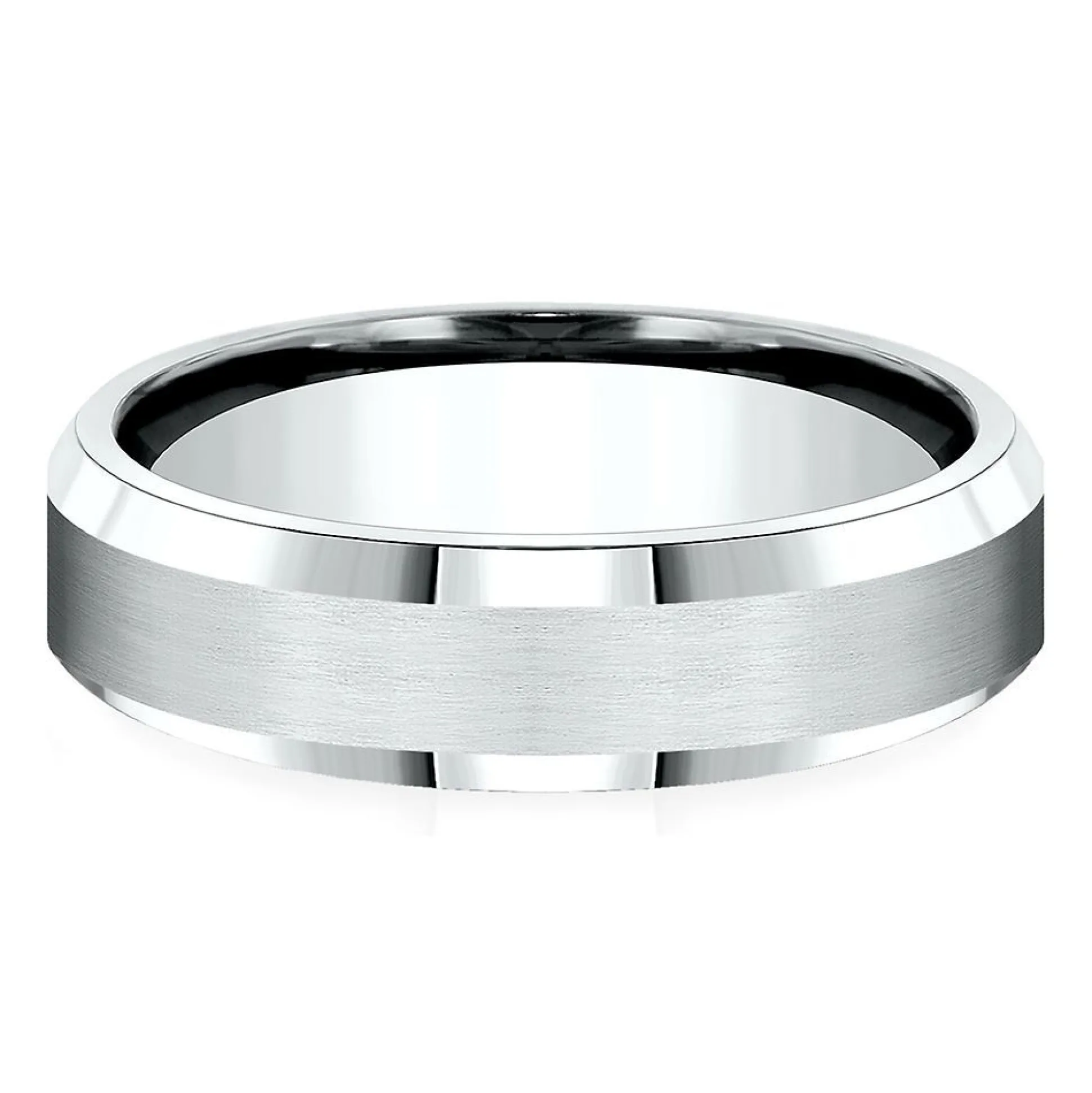 Wedding Band In 14K White Gold, 6.5Mm