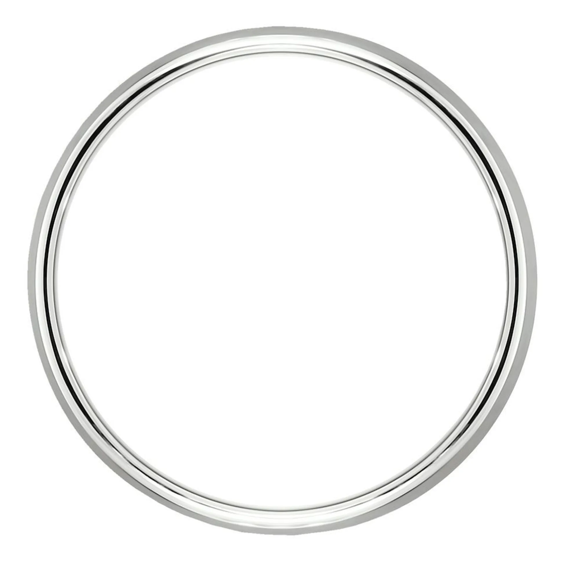 Wedding Band In 14K White Gold, 6.5Mm
