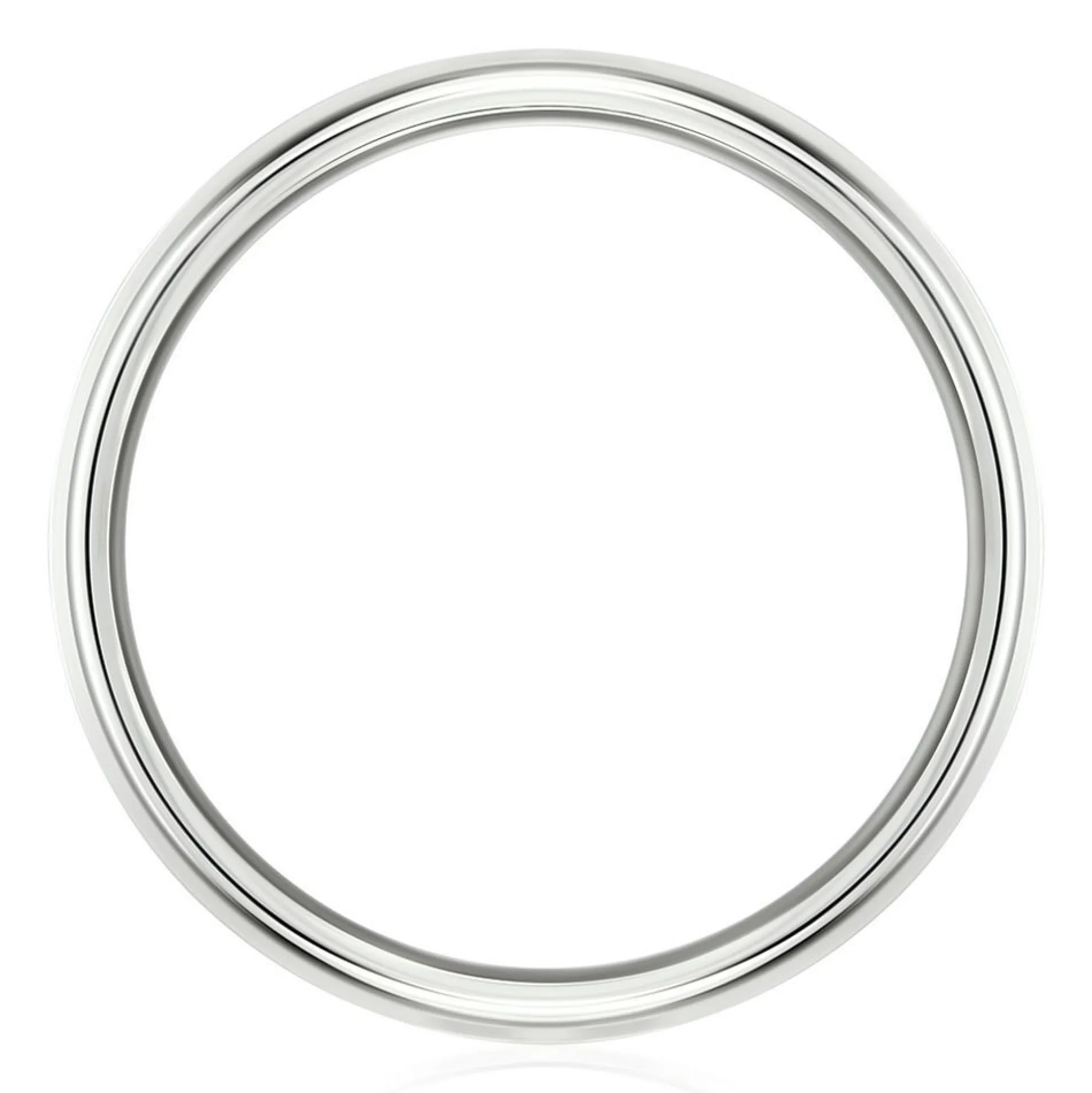 Wedding Band In 10K White Gold, 6Mm